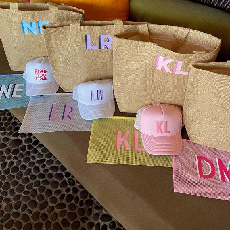 Custom Monogram Pool Bag | Personalized Bachelorette & Beach Essentials