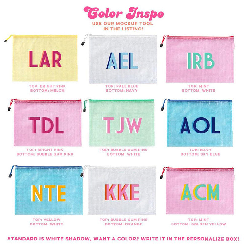 Custom Monogram Pool Bag | Personalized Bachelorette & Beach Essentials