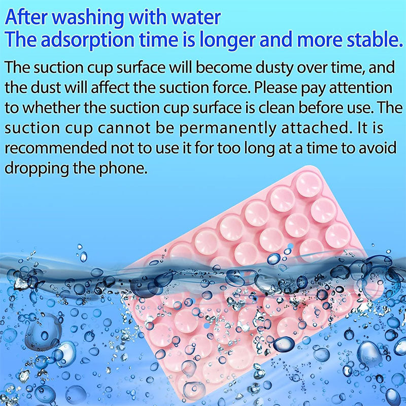 2 Pack Silicone Suction Phone Case Mount, Non Slip Sticky Phone Grip for Cellphones, Strong Grip Holder for Selfies and Videos